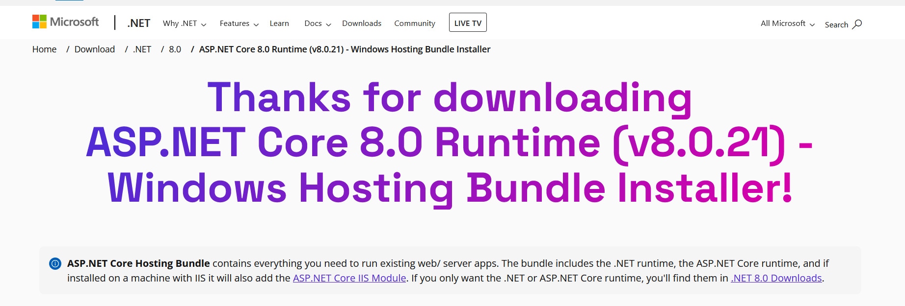 Download Hosting Bundle